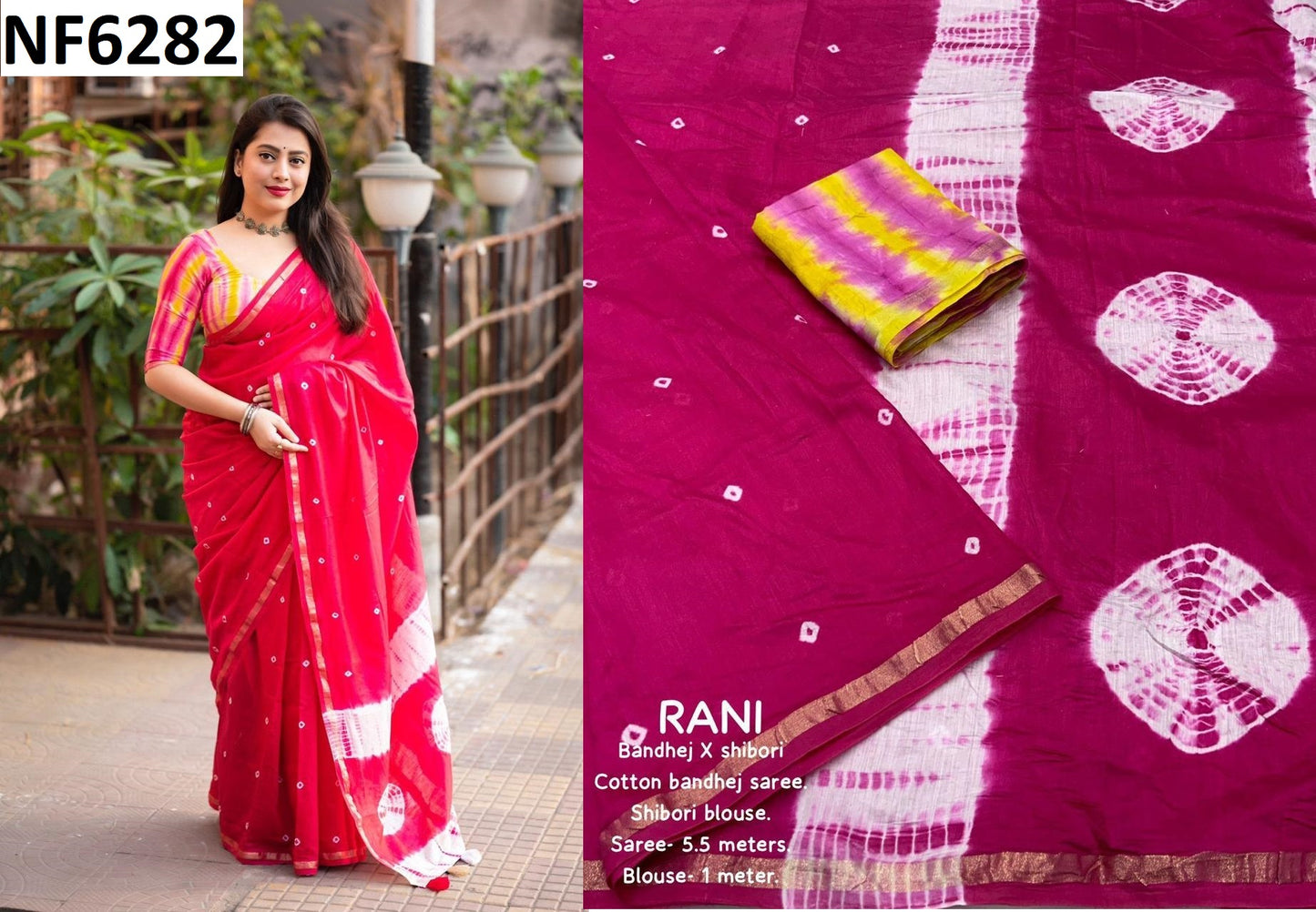 Nf6282 Vmk. Bandhej Sarees