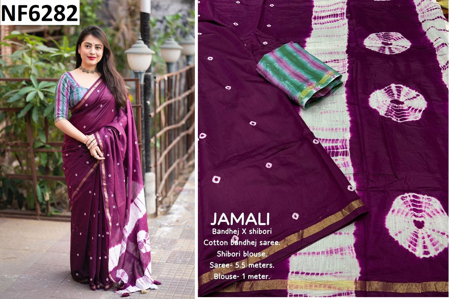 Nf6282 Vmk. Bandhej Sarees