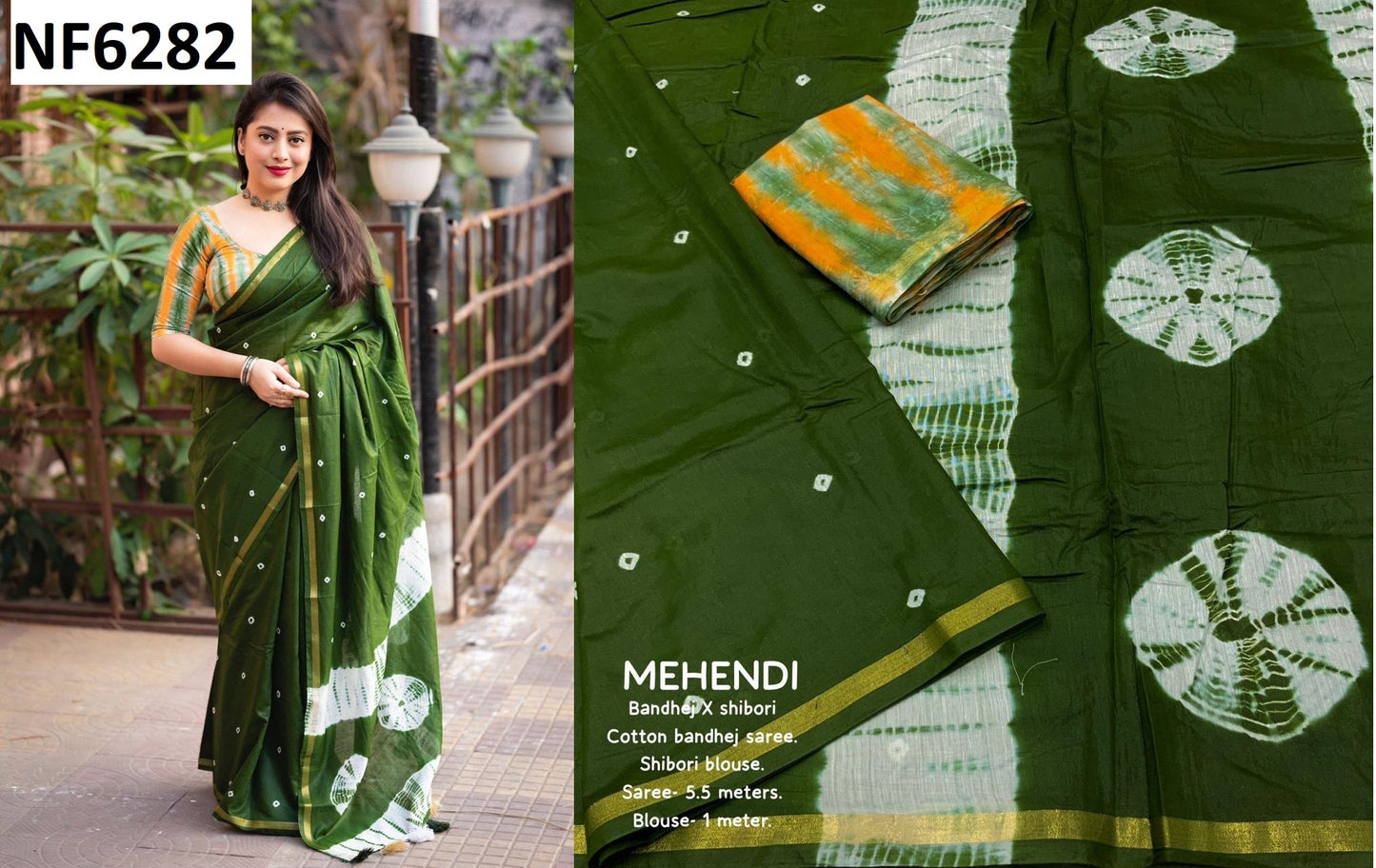 Nf6282 Vmk. Bandhej Sarees