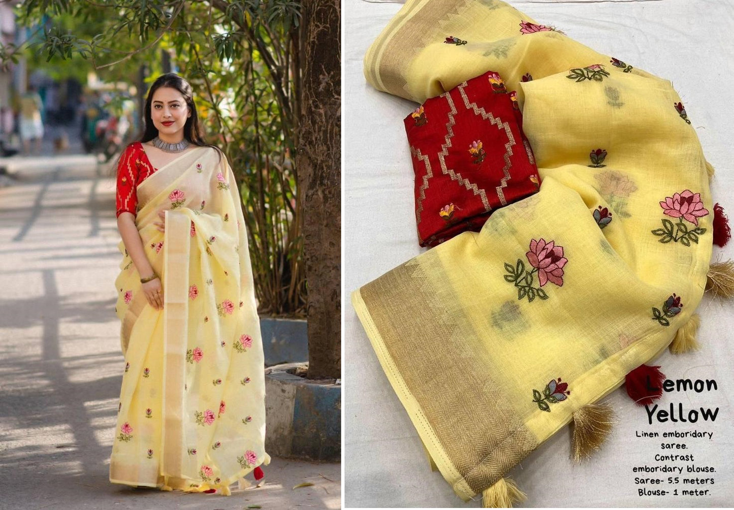Nf6296 Vmk. Linen Sarees