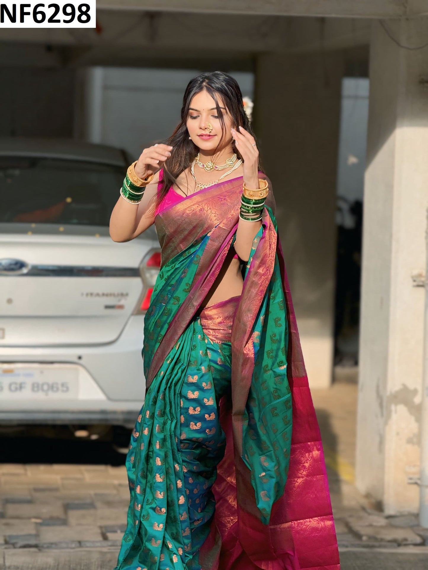 Nf6298 Vmk. Printed Sarees