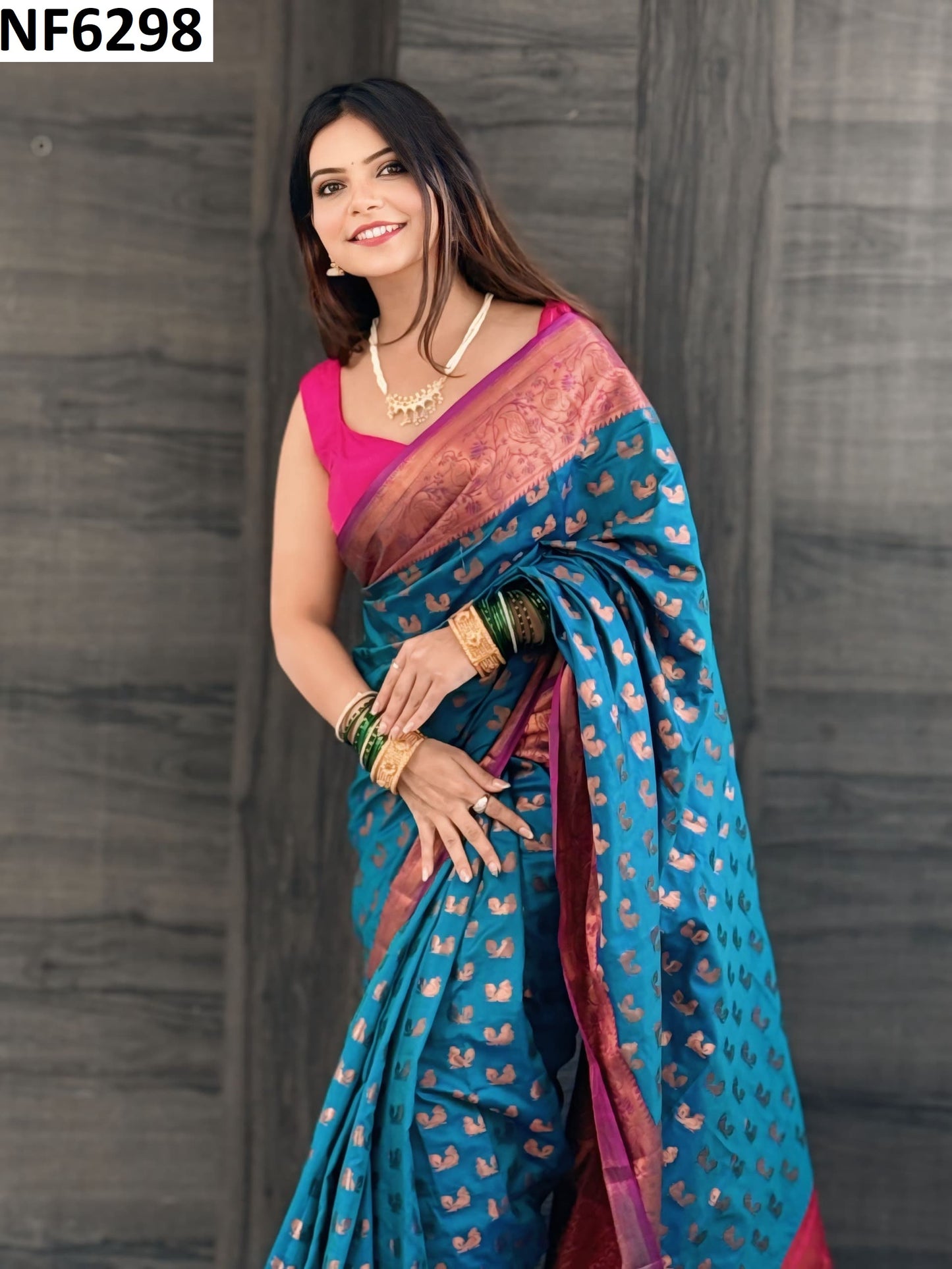 Nf6298 Vmk. Printed Sarees