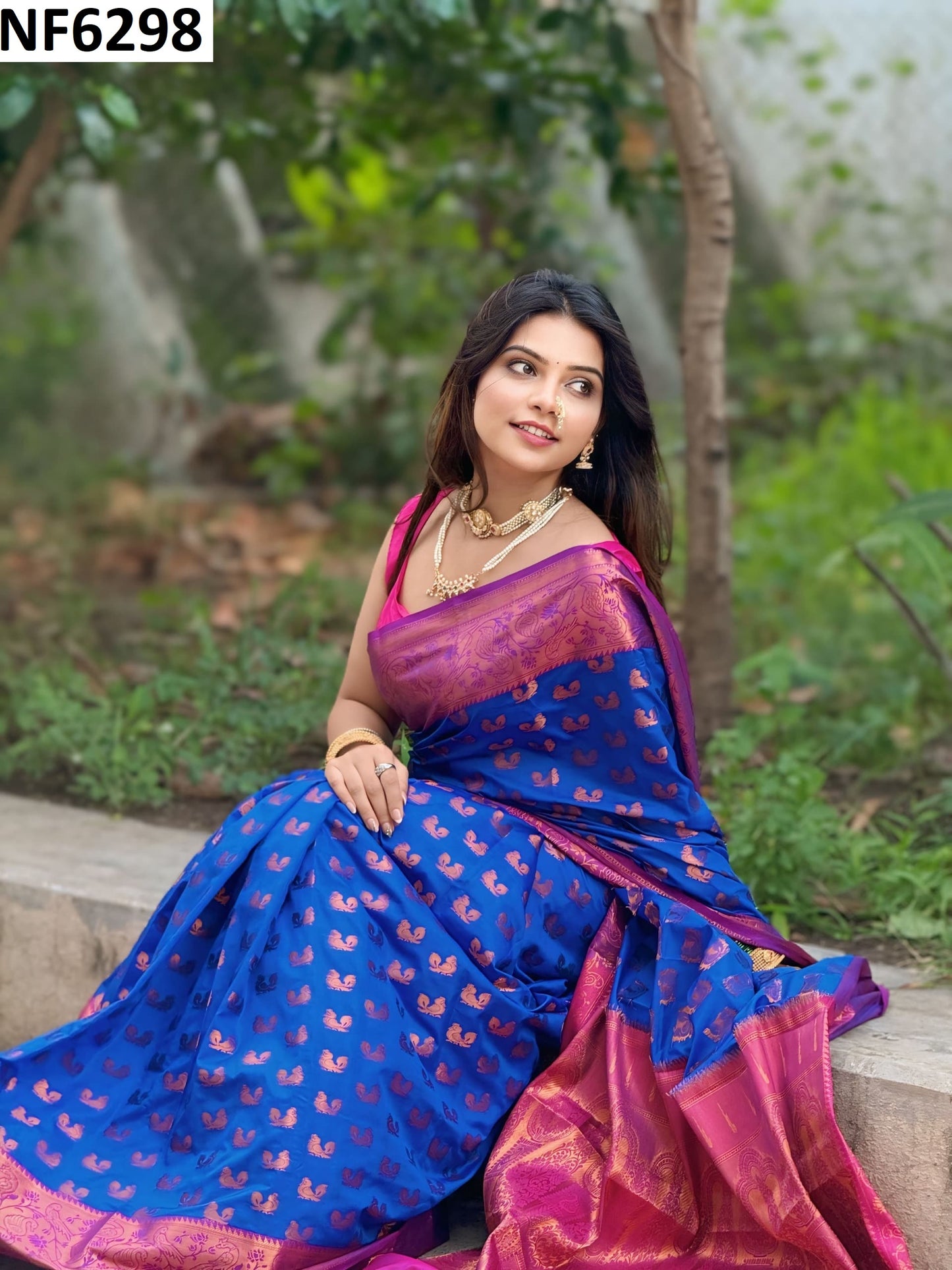 Nf6298 Vmk. Printed Sarees