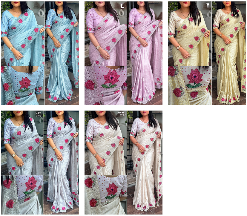 Nf6315 Vmk. Thread Work Sarees