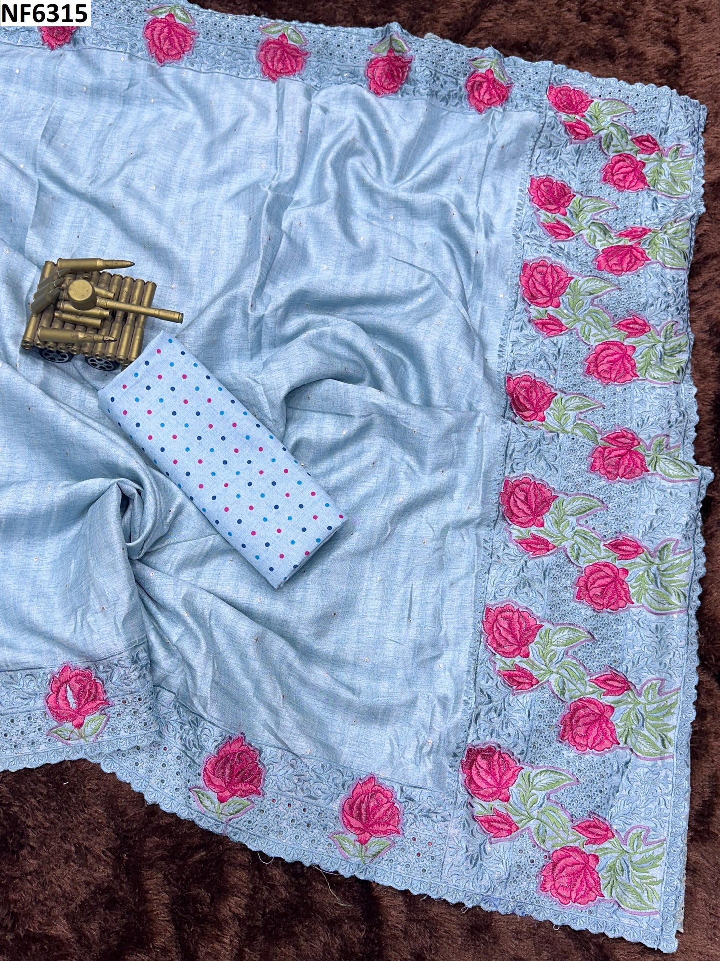 Nf6315 Vmk. Thread Work Sarees