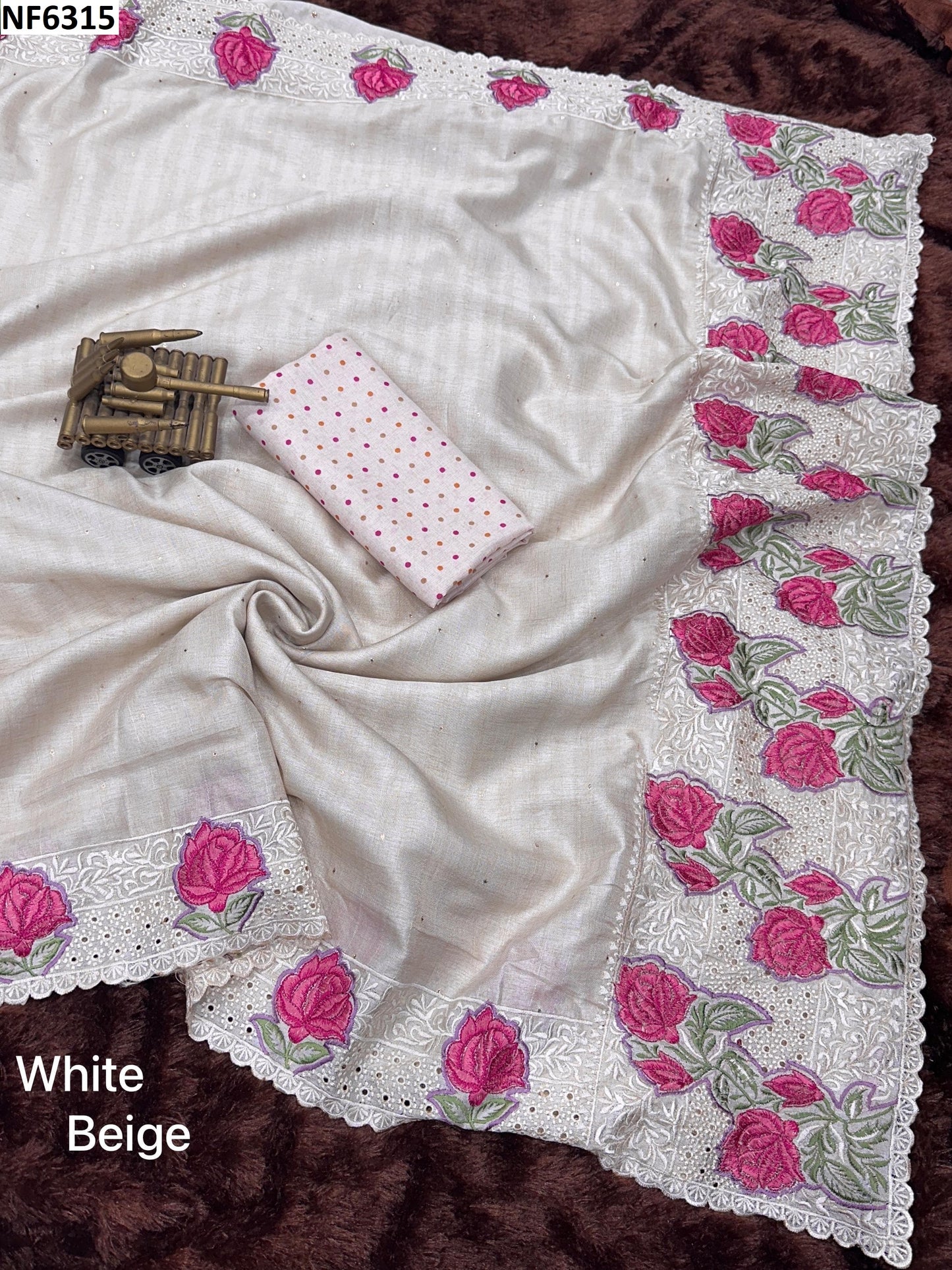 Nf6315 Vmk. Thread Work Sarees