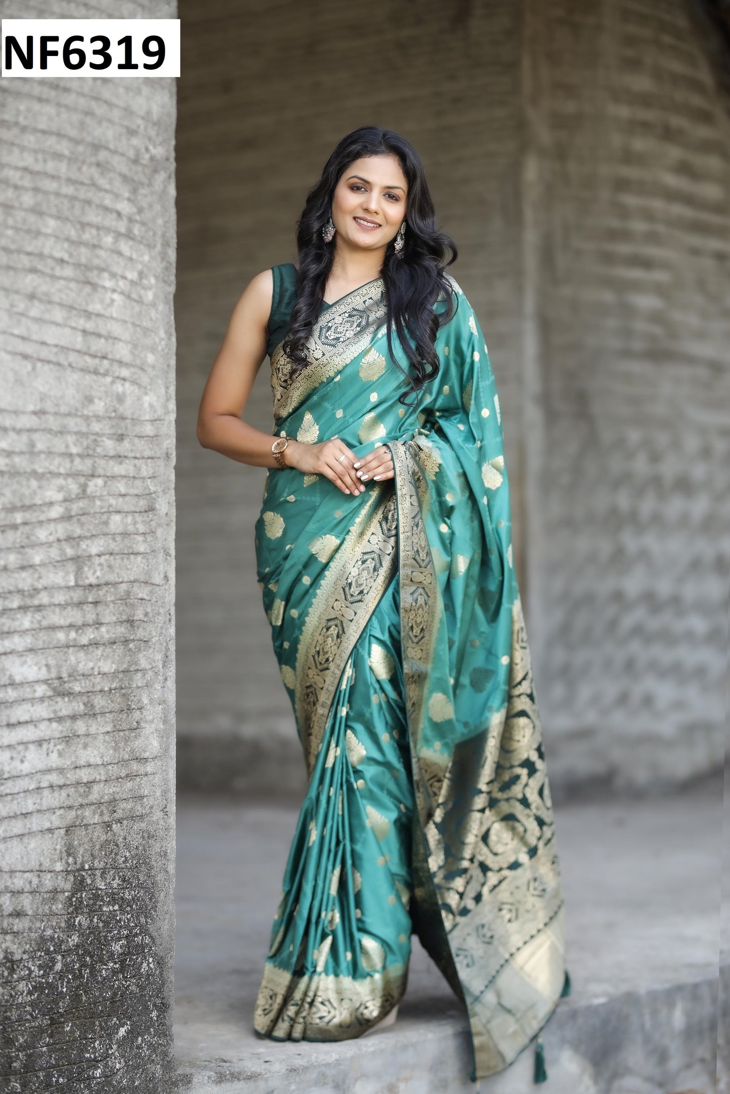 Nf6319 Vmk. Jacquard Sarees