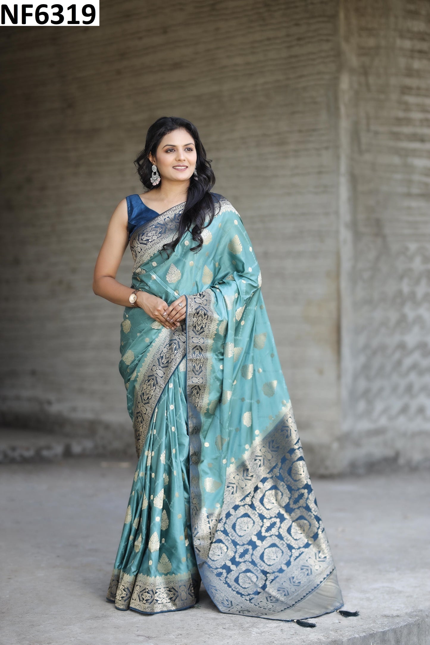 Nf6319 Vmk. Jacquard Sarees