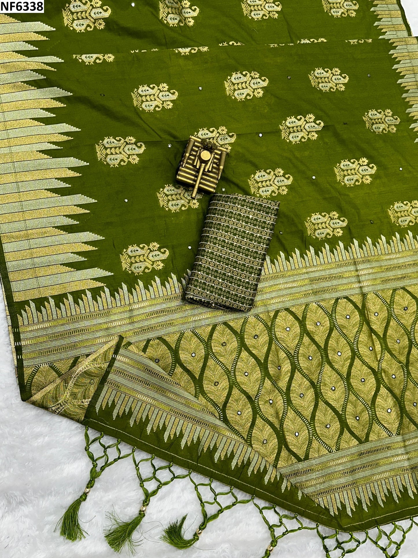 Nf6338 Vmk. Katha Work Sarees