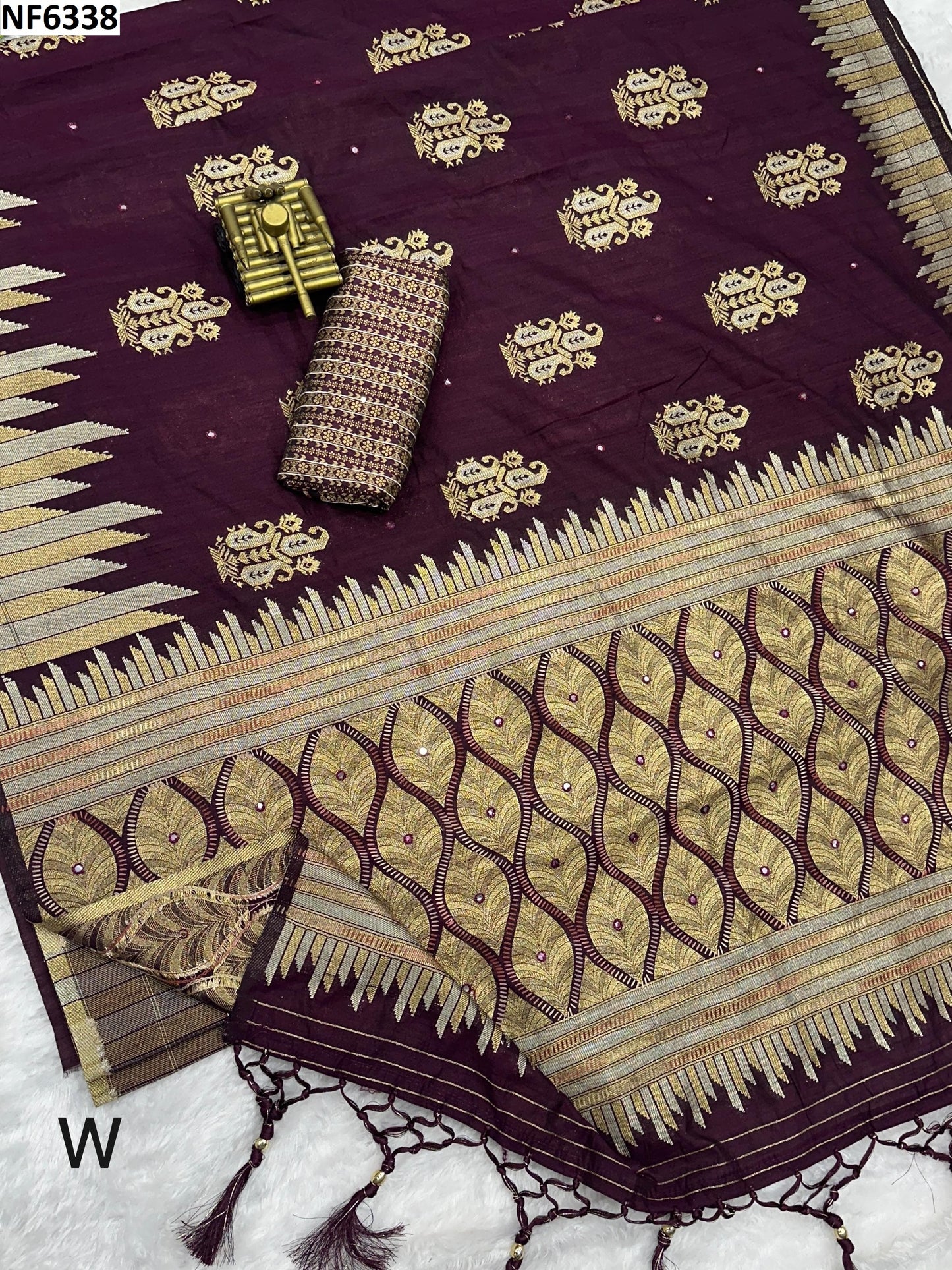 Nf6338 Vmk. Katha Work Sarees