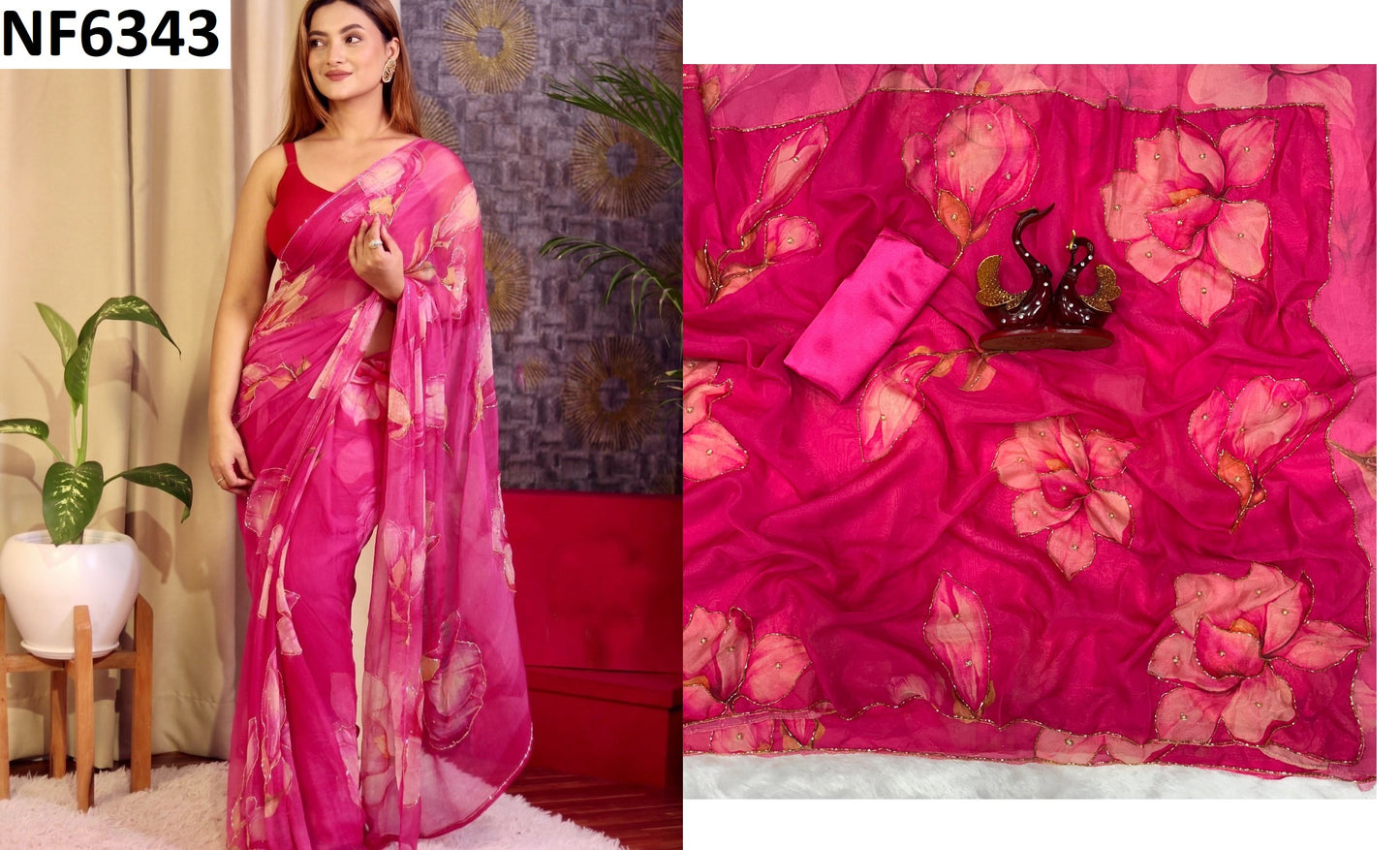 Nf6343 Vmk. Handwork Sarees