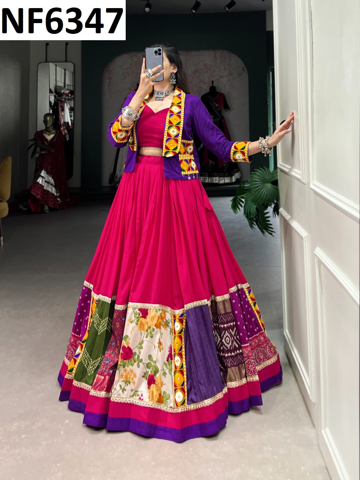 Nf6347 Vmk. Patch Work Koti Lehenga Choli