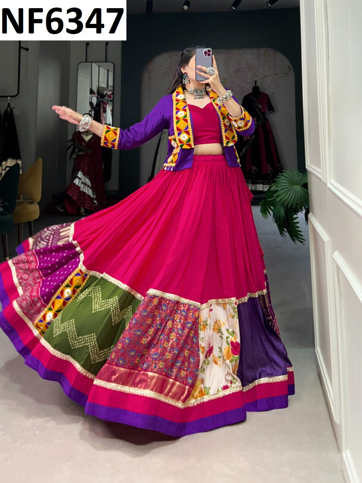 Nf6347 Vmk. Patch Work Koti Lehenga Choli