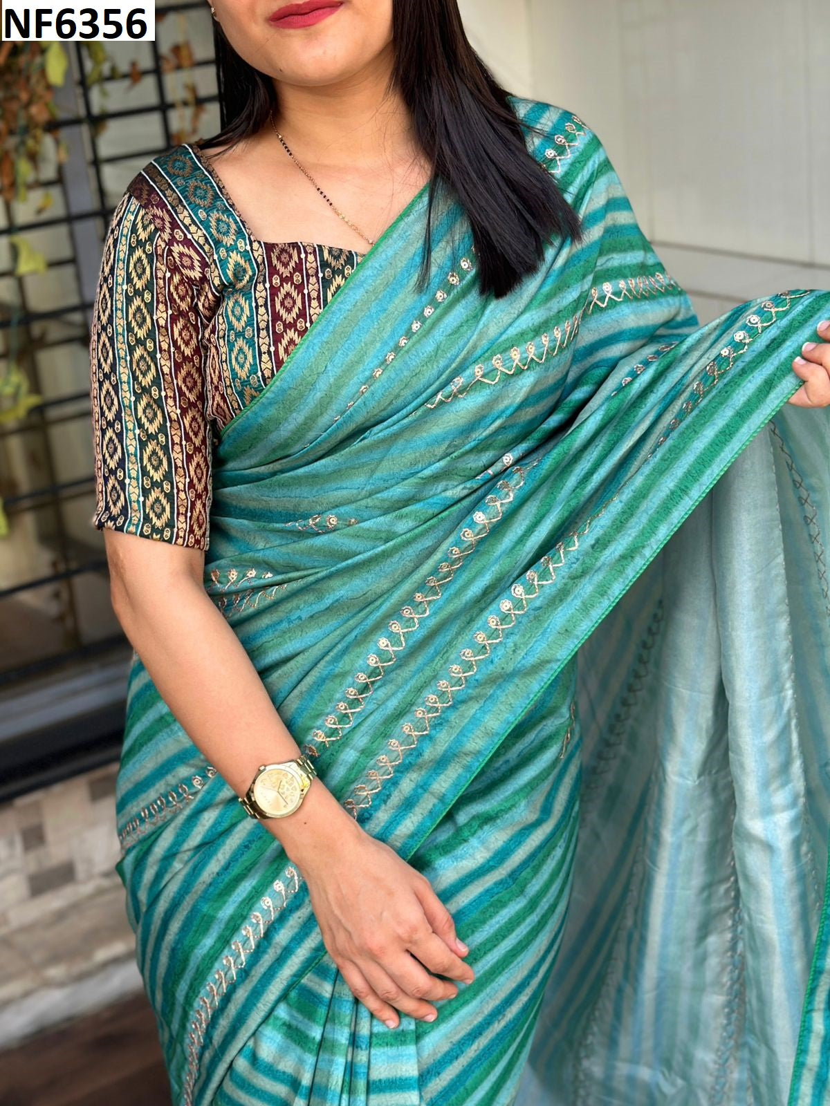 Nf6356 Vmk. Embroidered Sarees