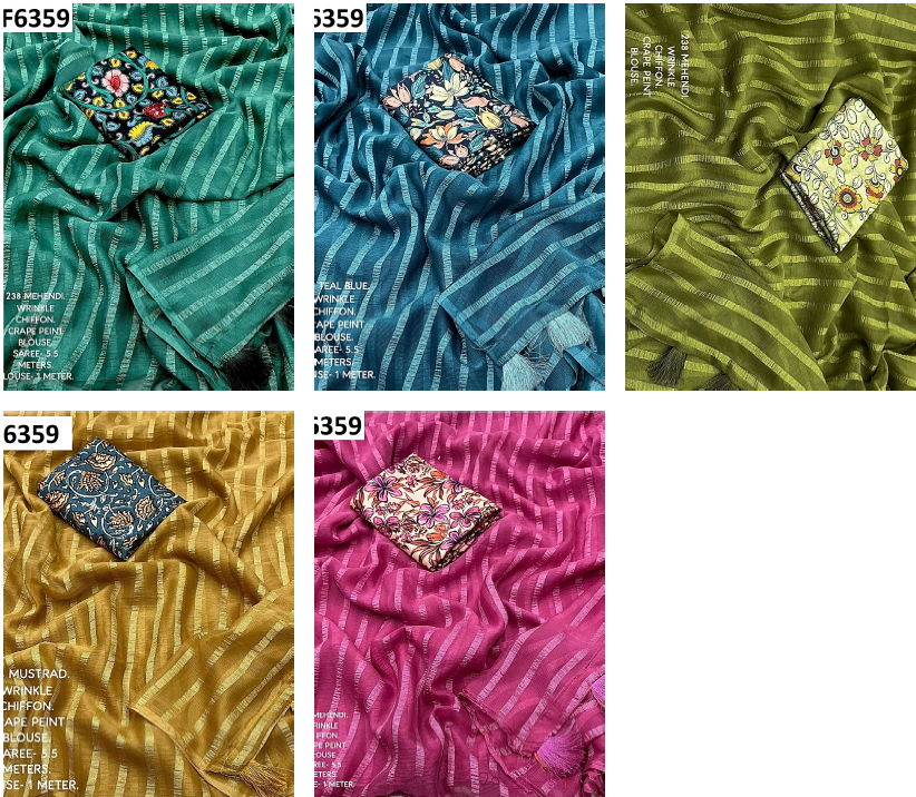 Nf6359 Vmk Chiffon Sarees