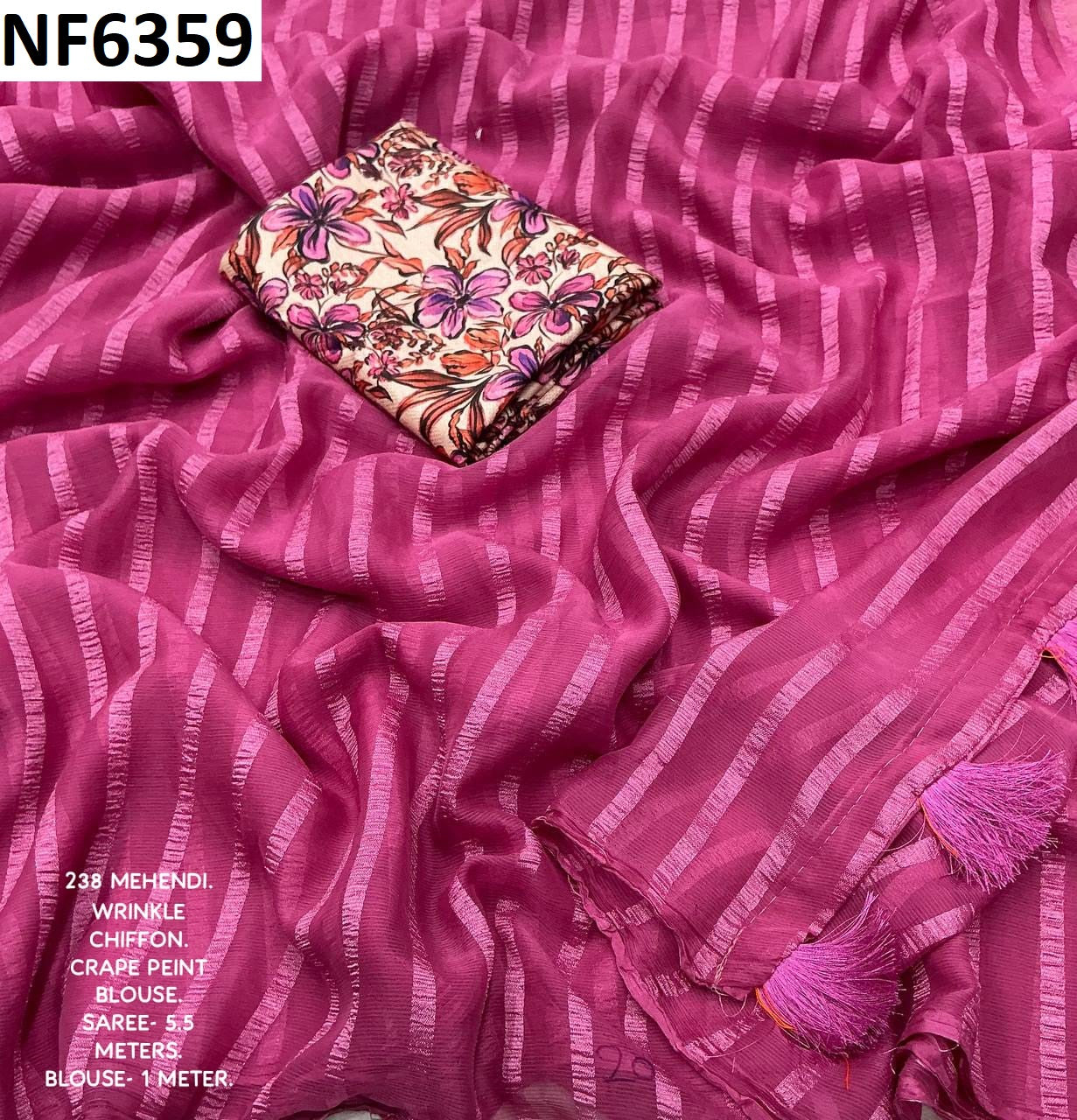 Nf6359 Vmk Chiffon Sarees