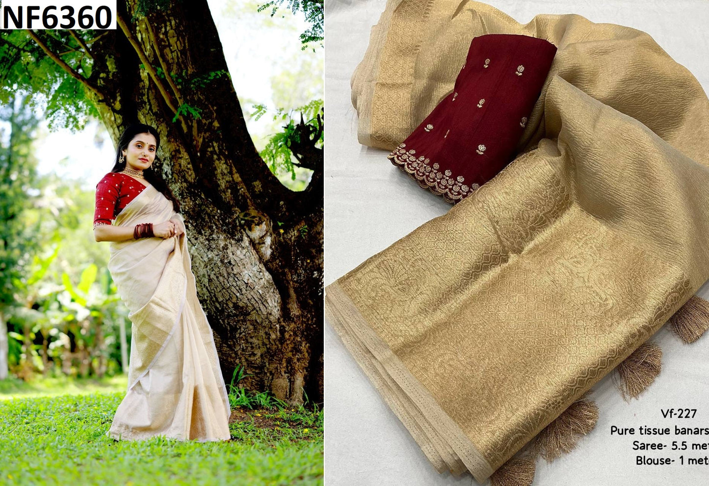 Nf6360 Vmk. Jacquard Sarees