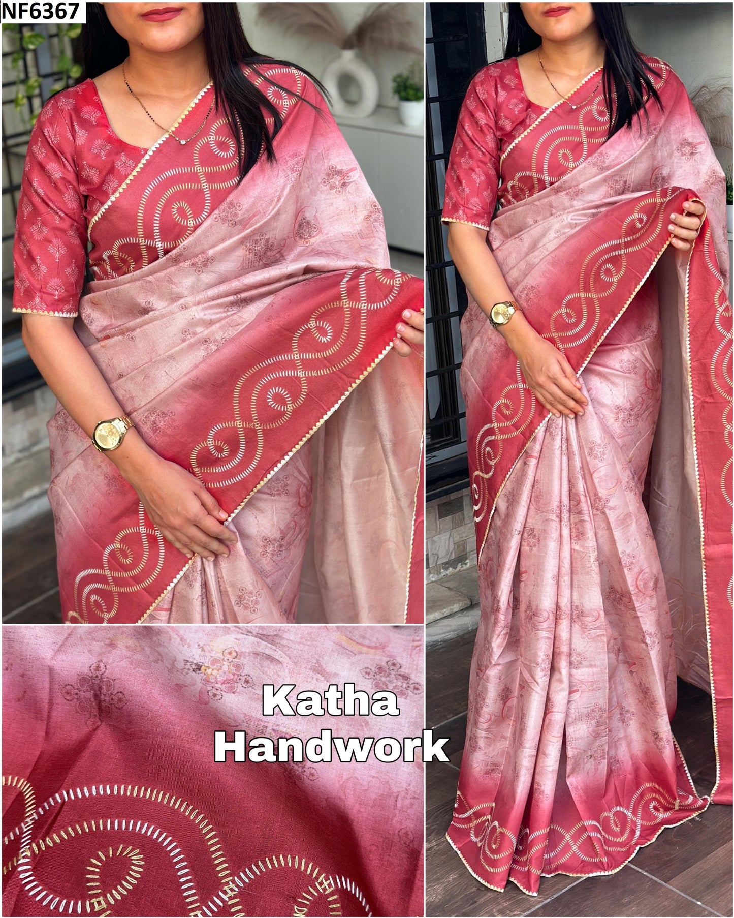 Nf6367 Vmk. Tusser Cotton Sarees