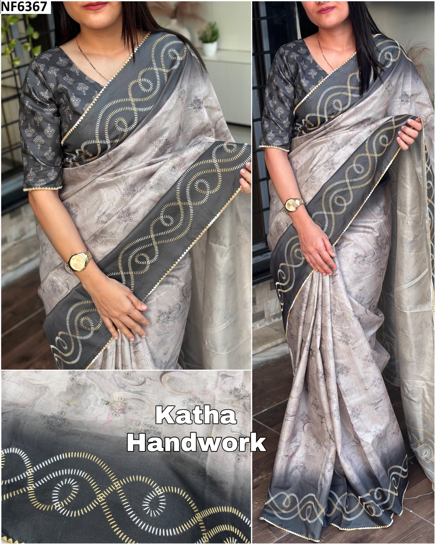 Nf6367 Vmk. Tusser Cotton Sarees