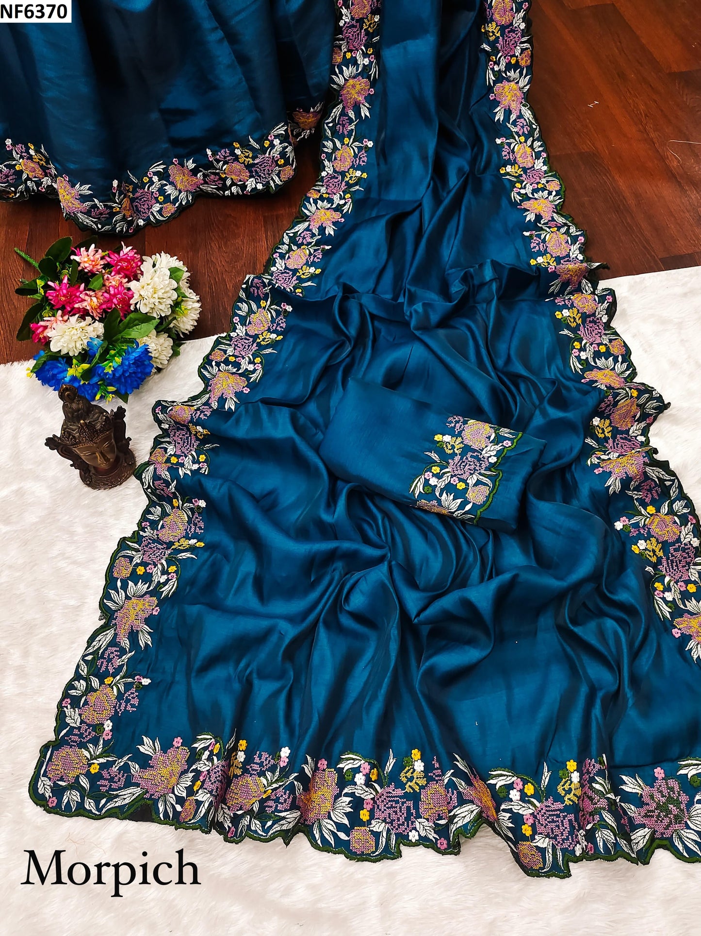 Nf6370 Vmk. Embroidery Sarees