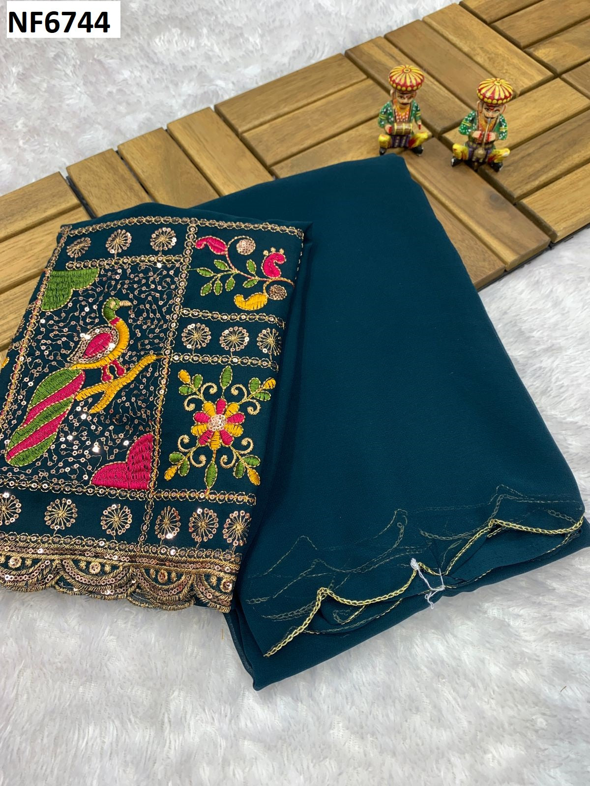 Nf6744 Vmk Embroidery Work Sarees