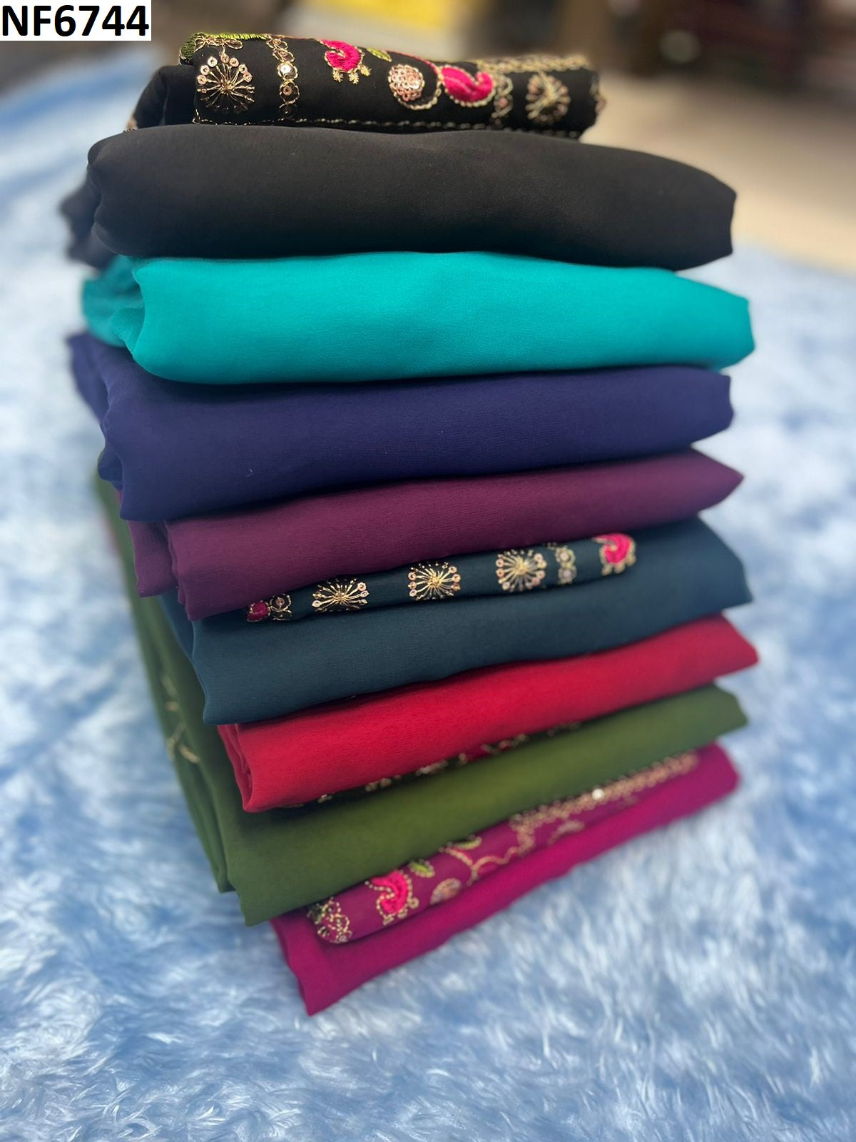 Nf6744 Vmk Embroidery Work Sarees