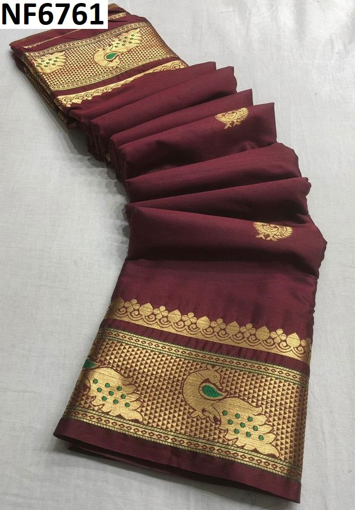 Nf6761 Vmk Silk Gold Sarees