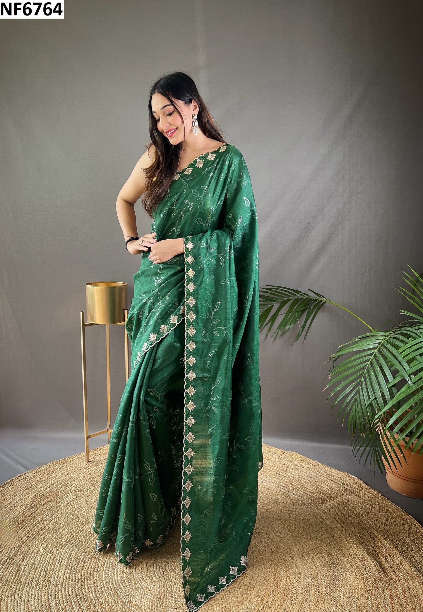 Nf6764 Vmk. Cutwork Sarees