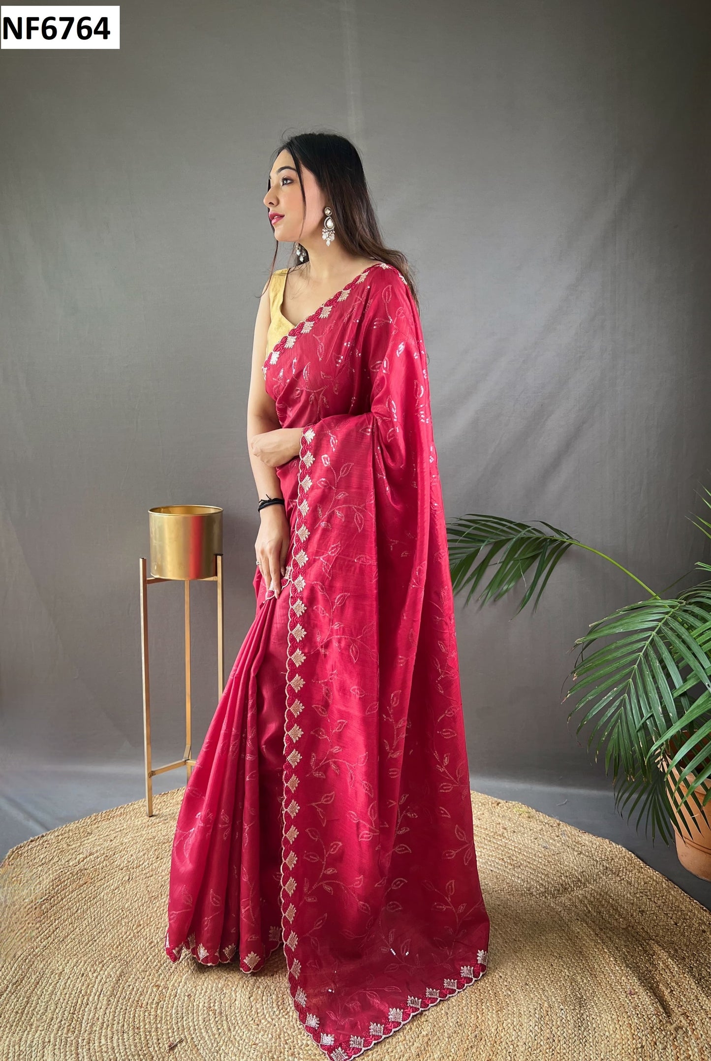 Nf6764 Vmk. Cutwork Sarees