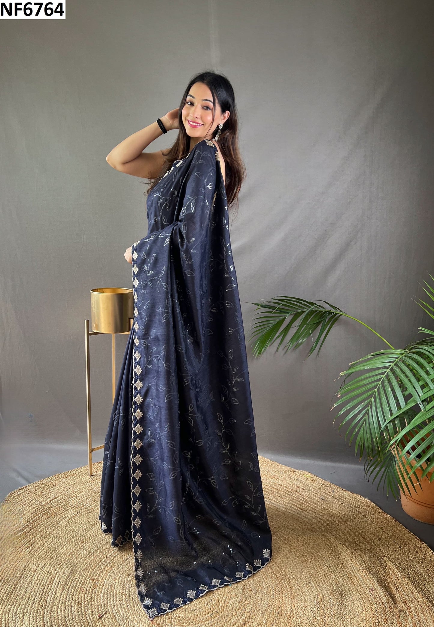 Nf6764 Vmk. Cutwork Sarees