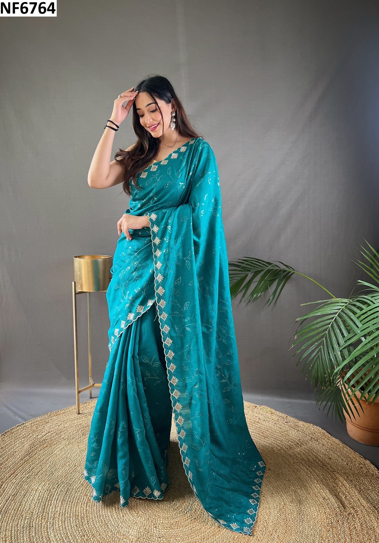 Nf6764 Vmk. Cutwork Sarees