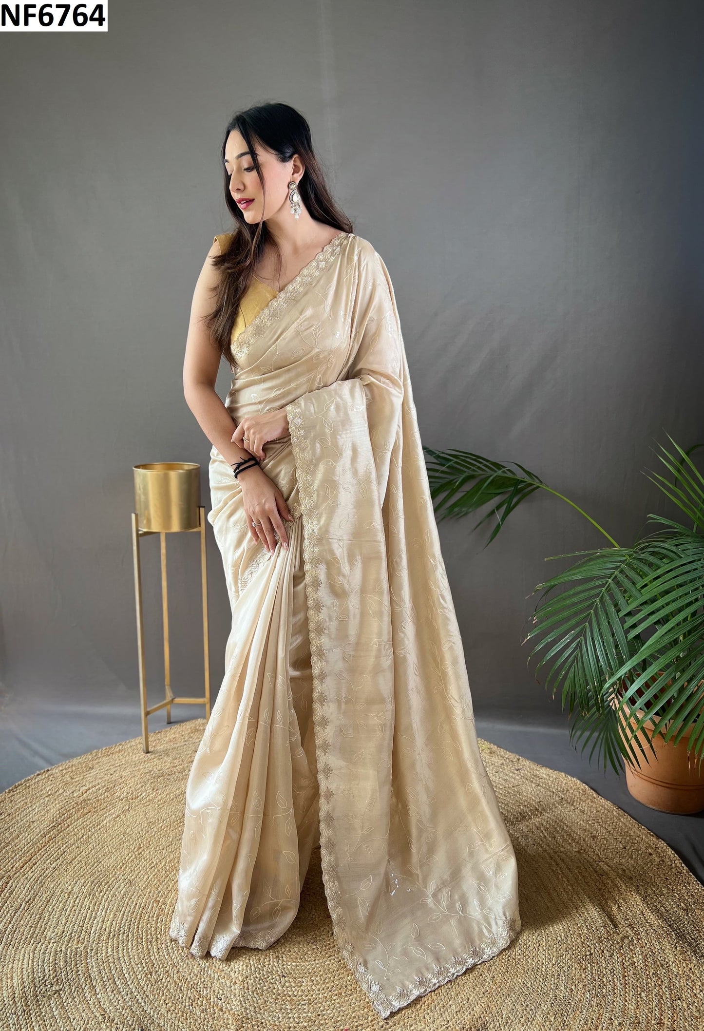 Nf6764 Vmk. Cutwork Sarees