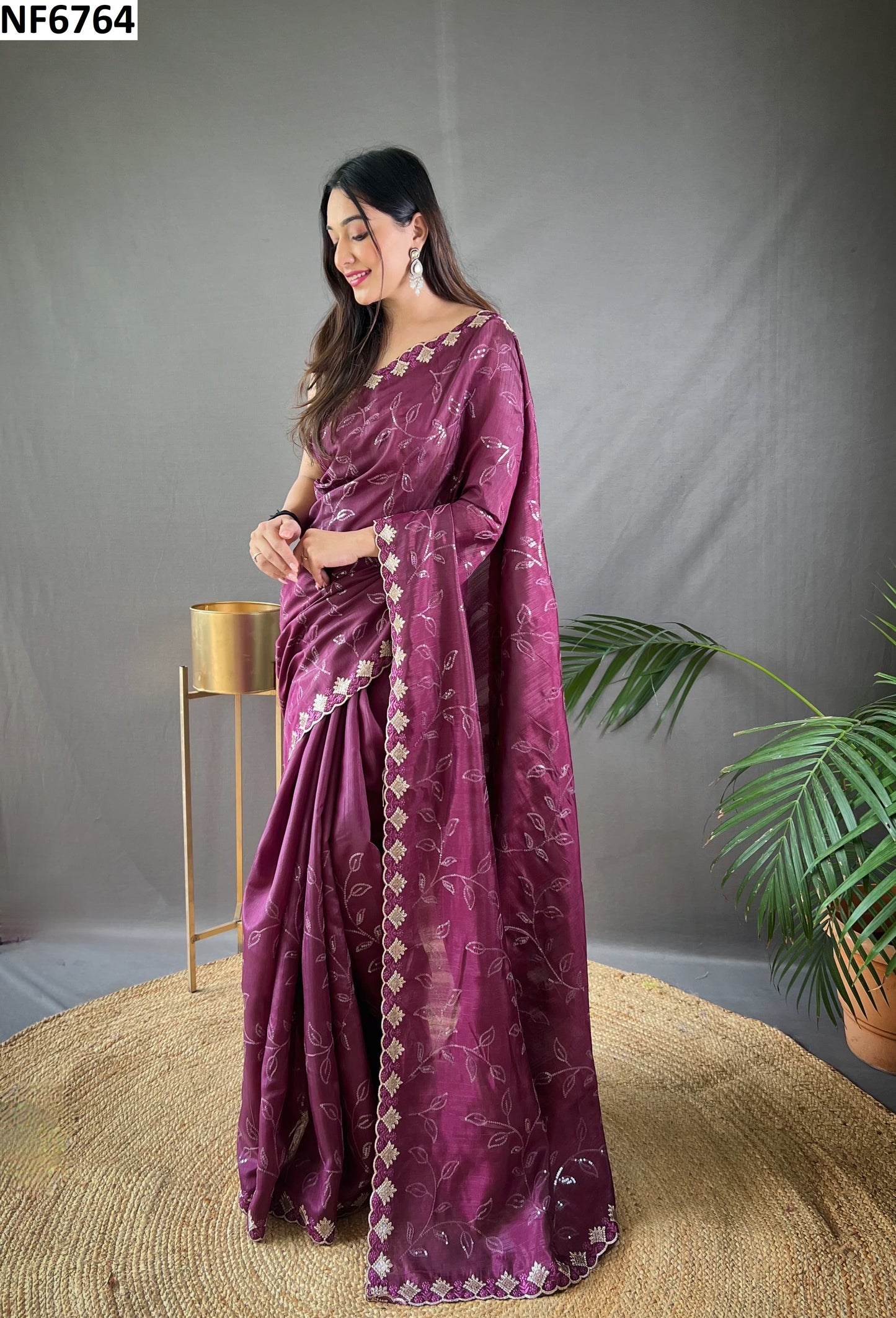 Nf6764 Vmk. Cutwork Sarees