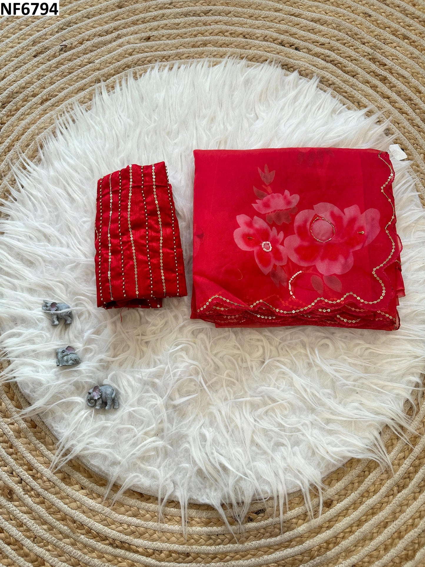 Nf6794 Vmk. Cutwork Sarees