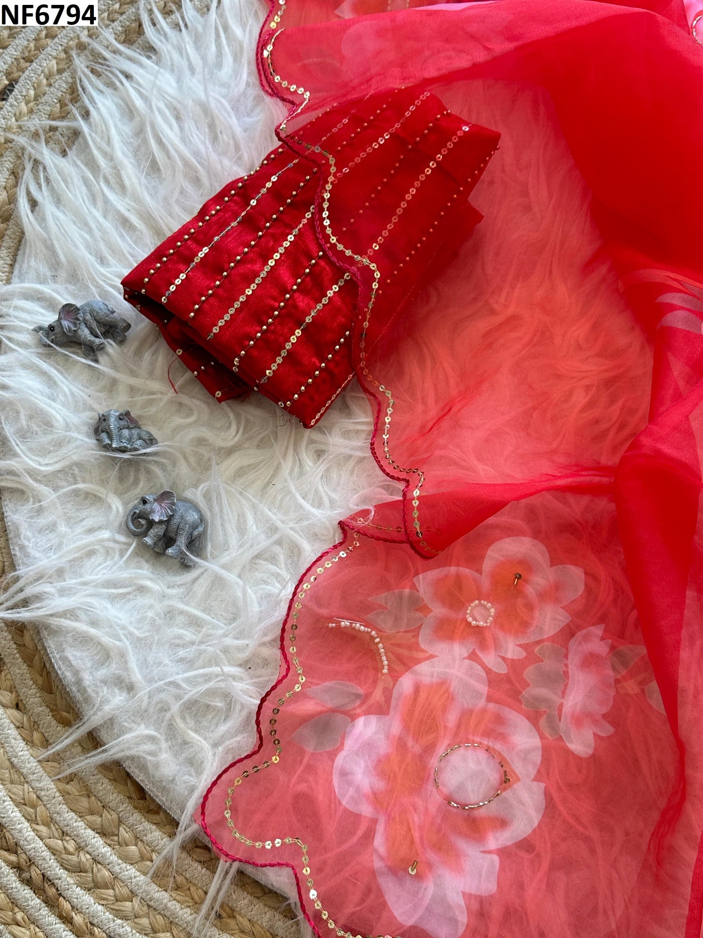 Nf6794 Vmk. Cutwork Sarees