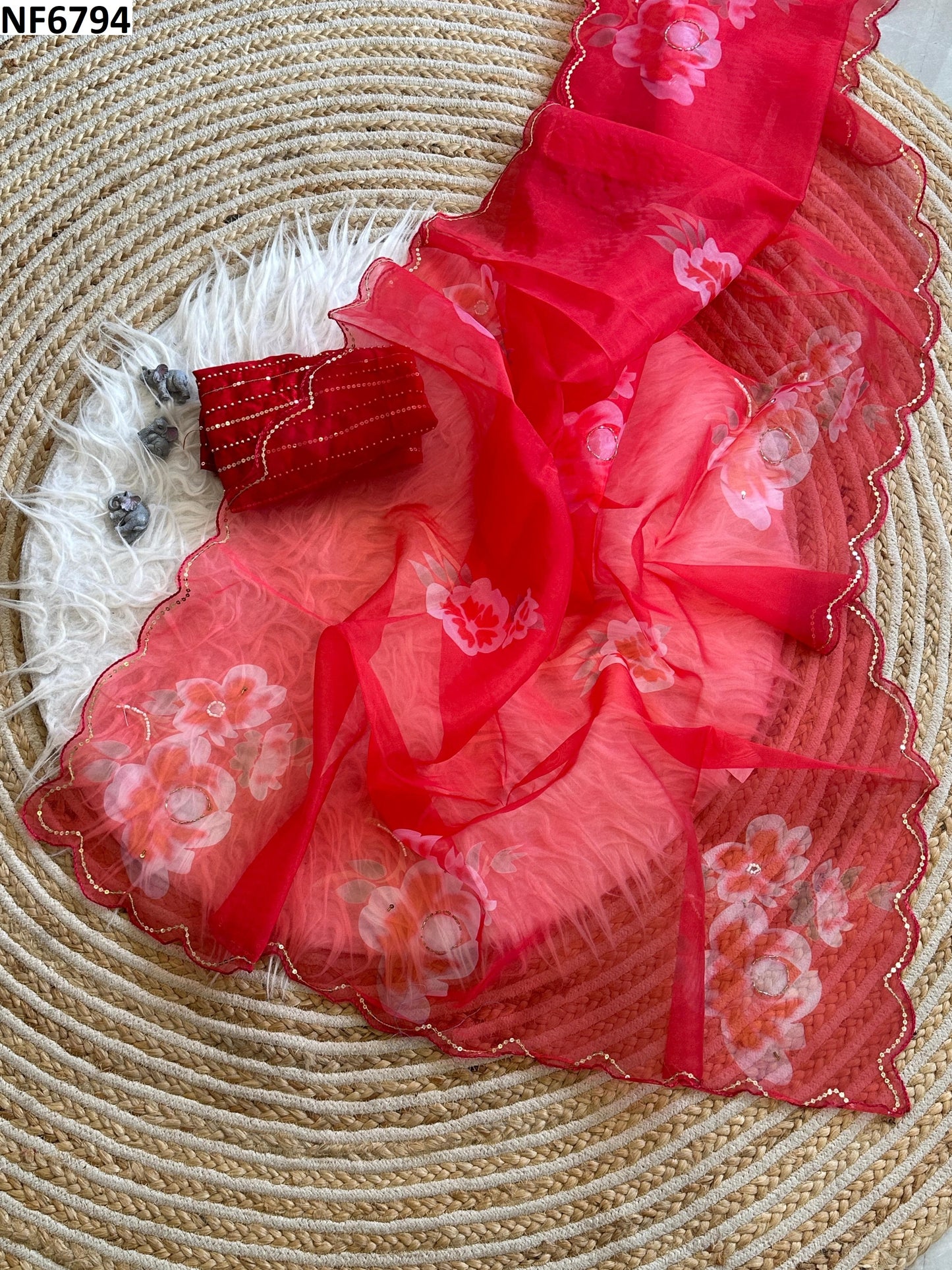 Nf6794 Vmk. Cutwork Sarees