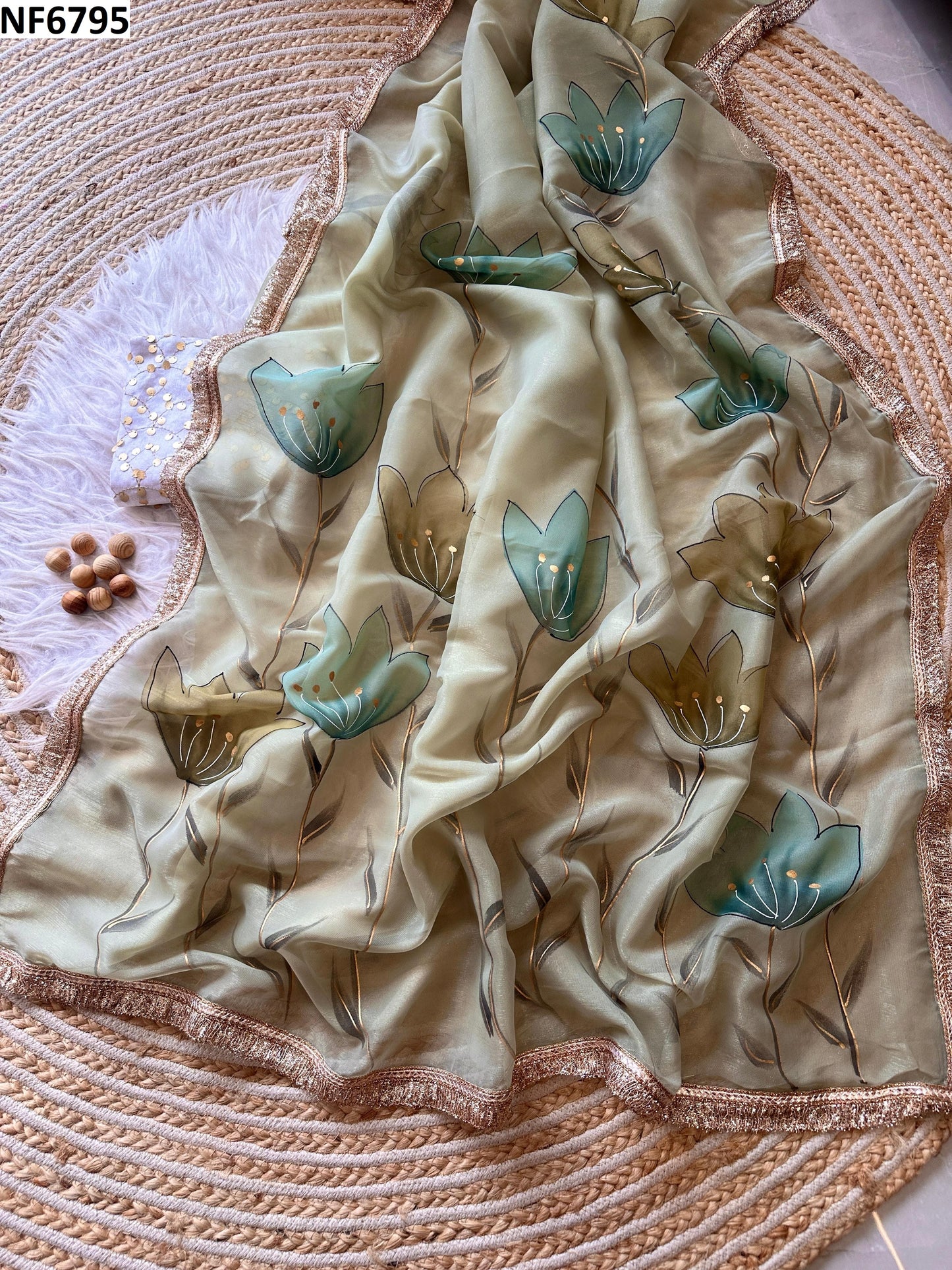 Nf6795 Vmk. Organza Silk Sarees