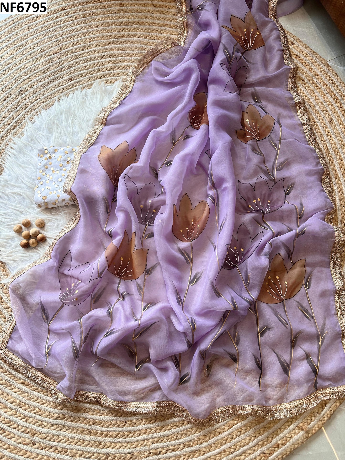 Nf6795 Vmk. Organza Silk Sarees