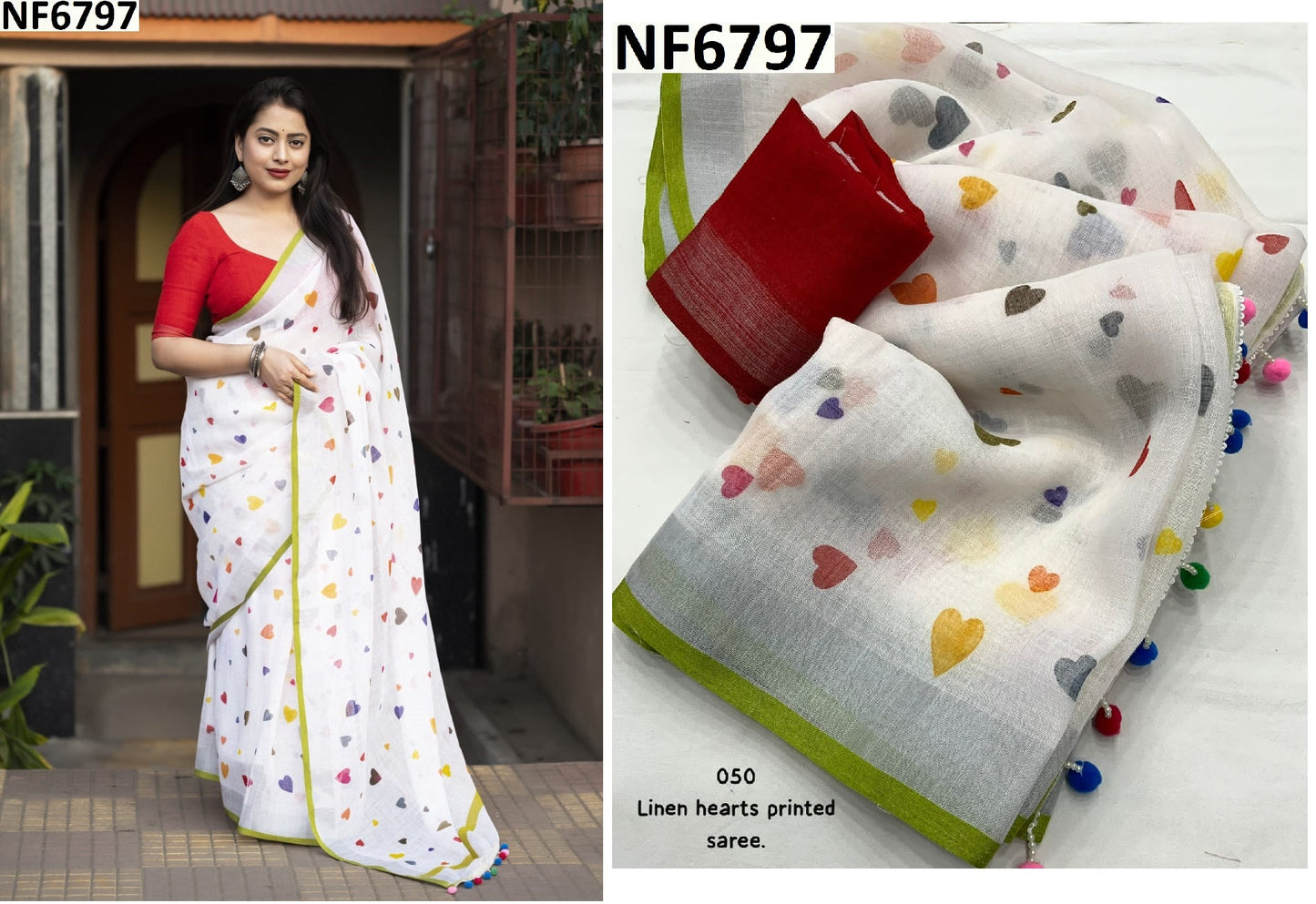 Nf6797 Vmk Soft Linen Sarees
