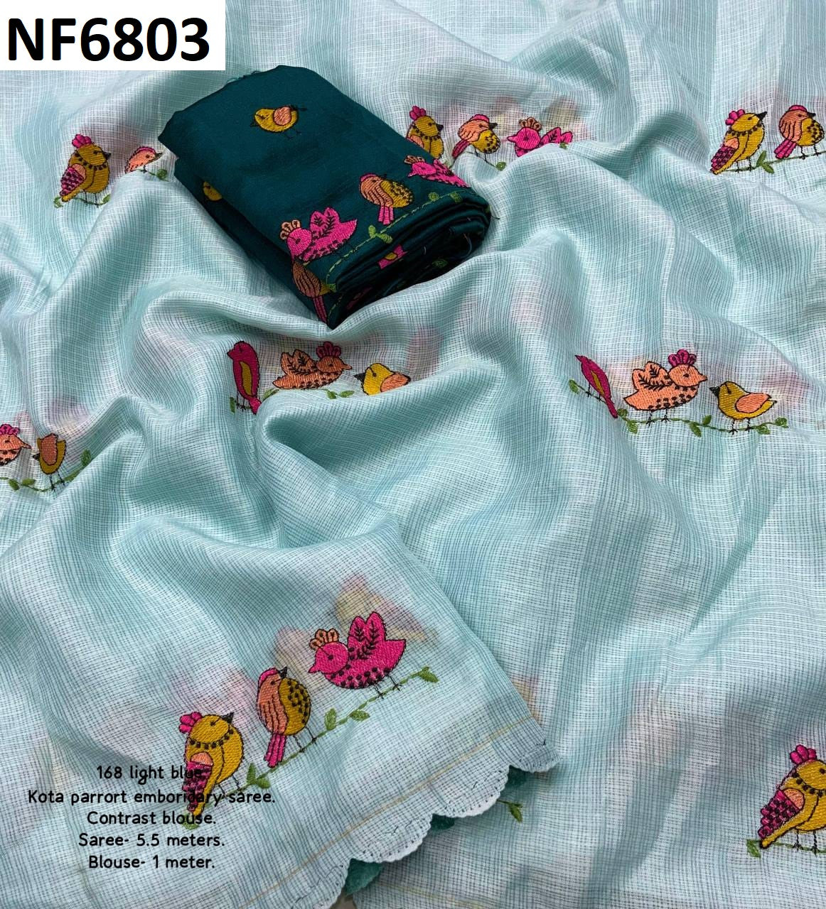 Nf6803 Vmk. Embroidery Work Sarees