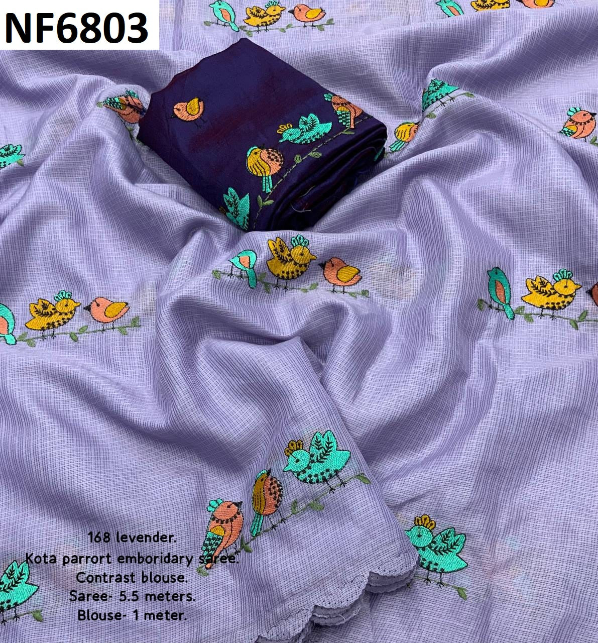 Nf6803 Vmk. Embroidery Work Sarees