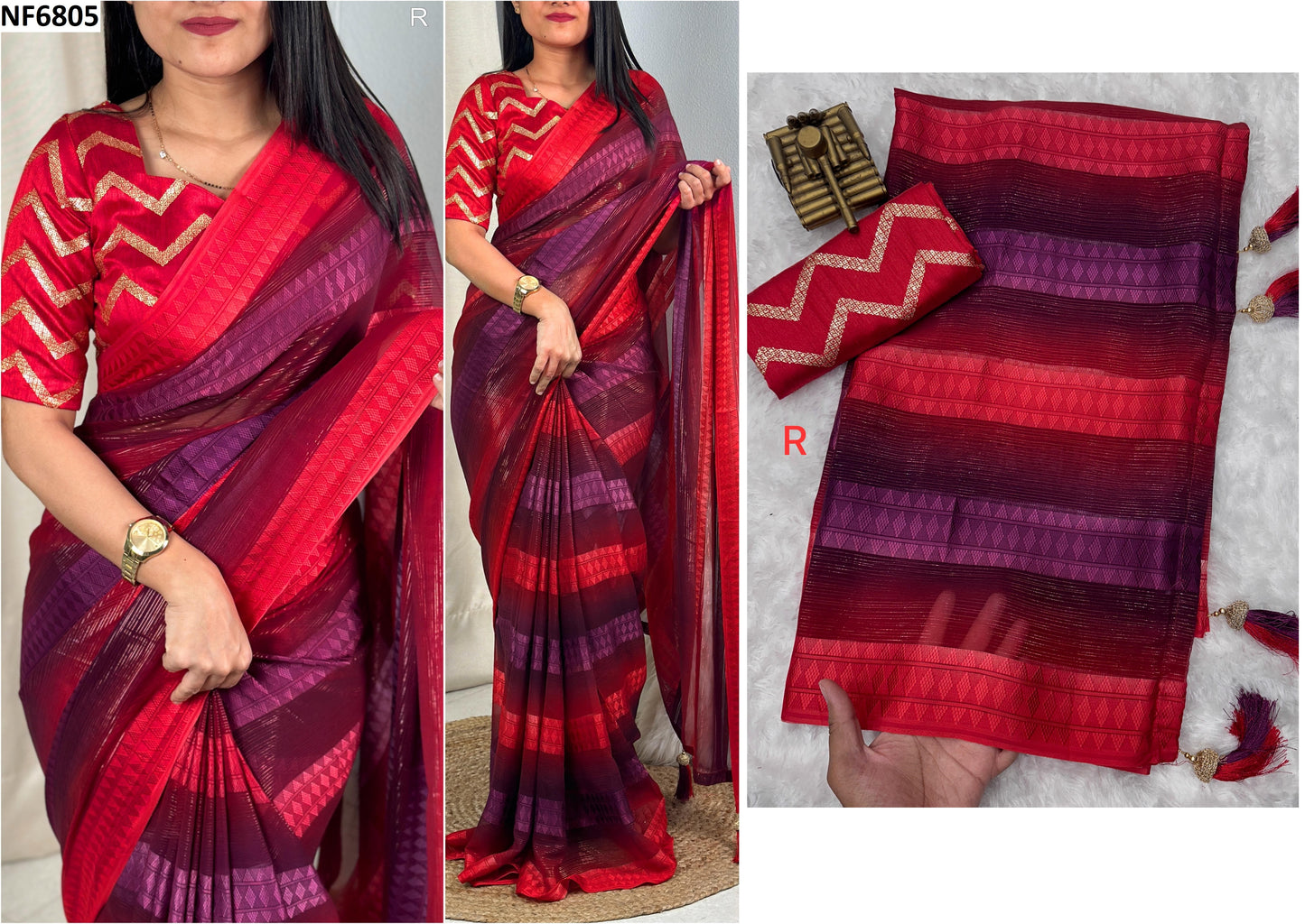 Nf6805 Vmk Jacquard Sarees