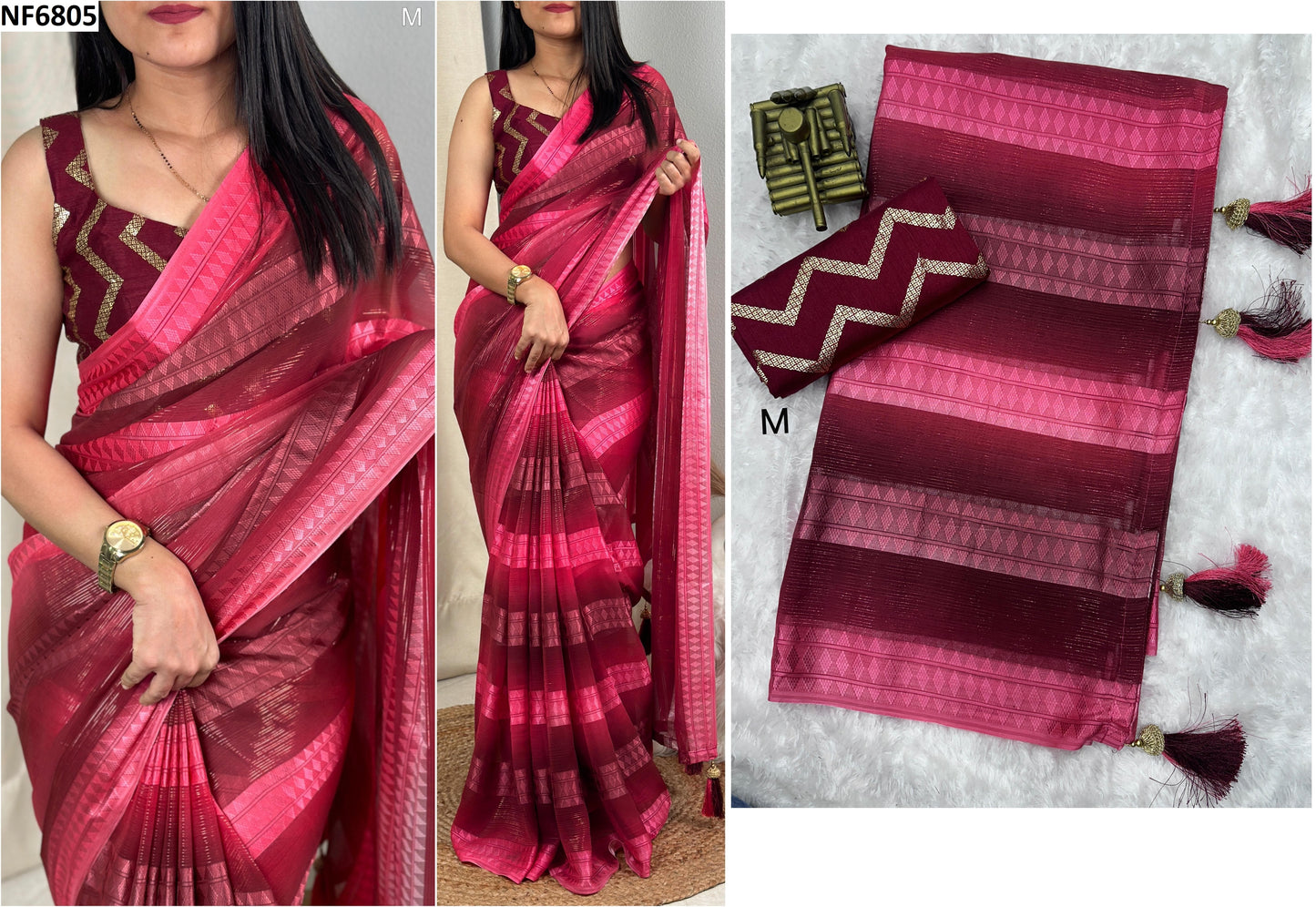 Nf6805 Vmk Jacquard Sarees
