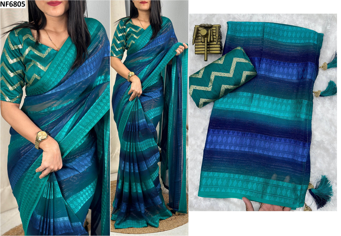 Nf6805 Vmk Jacquard Sarees