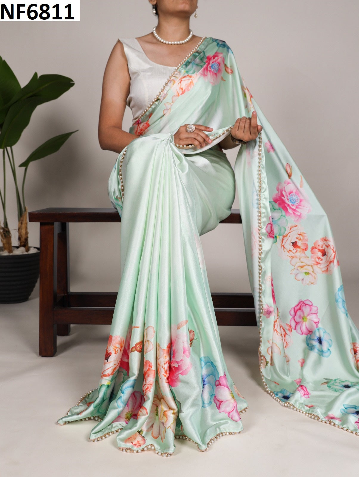 Nf6811 Vmk Lace Border Sarees