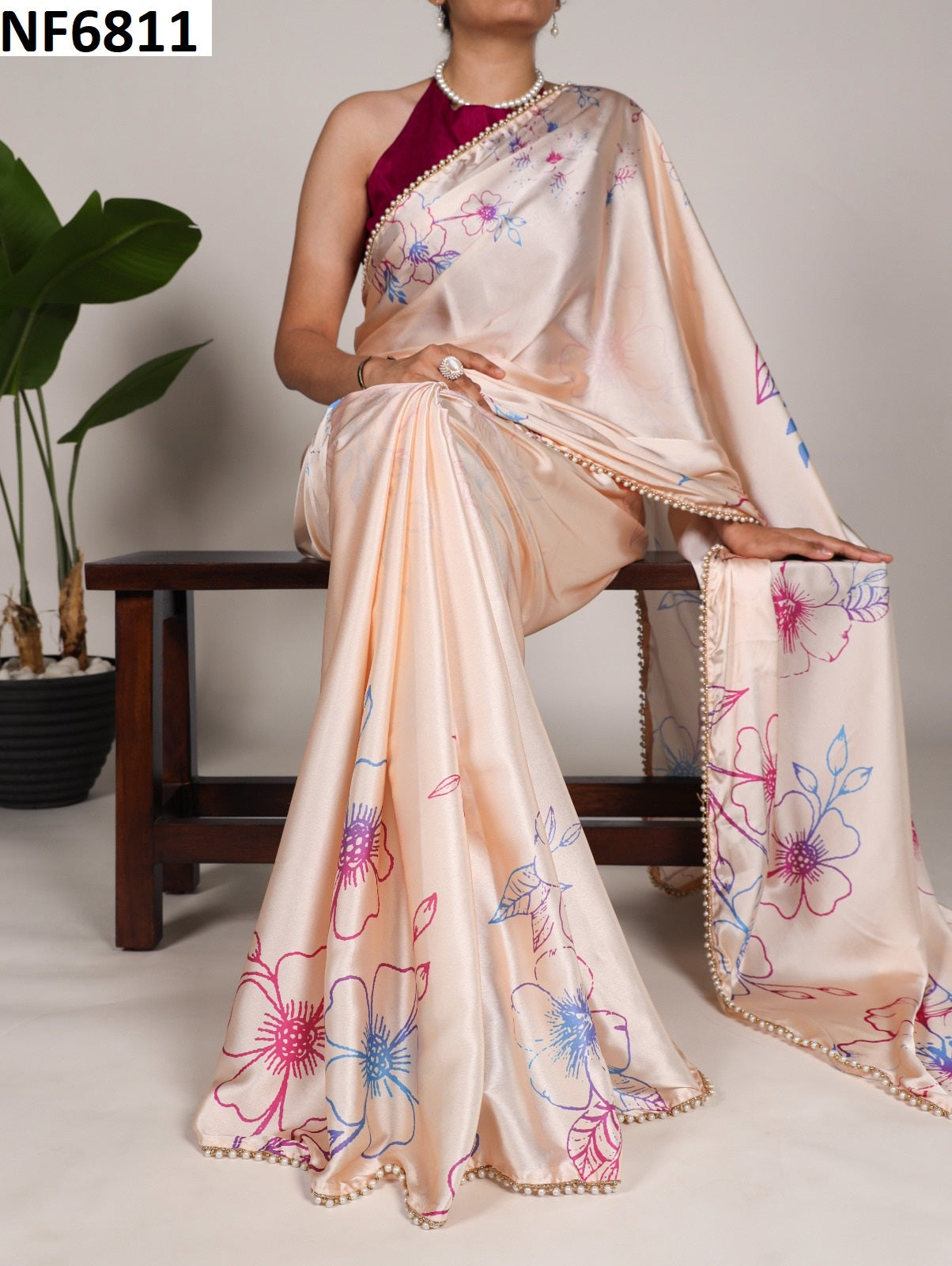 Nf6811 Vmk Lace Border Sarees