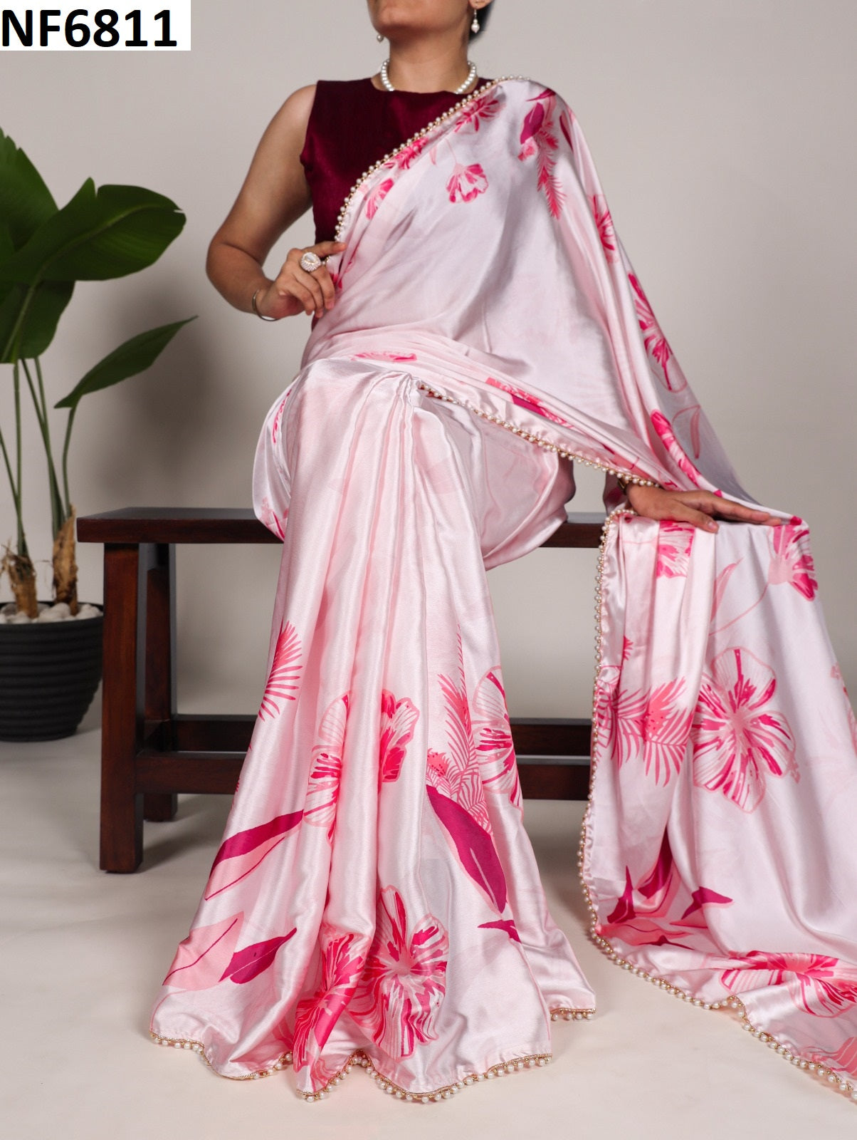 Nf6811 Vmk Lace Border Sarees