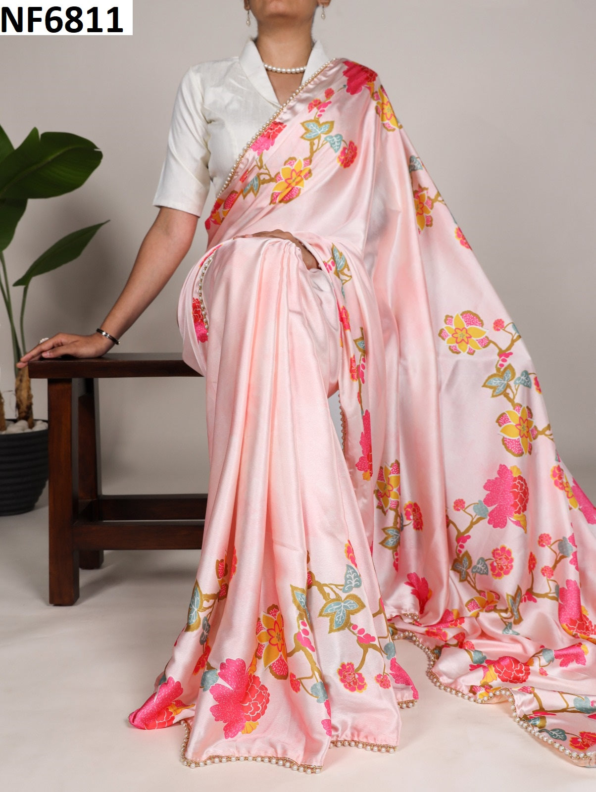 Nf6811 Vmk Lace Border Sarees
