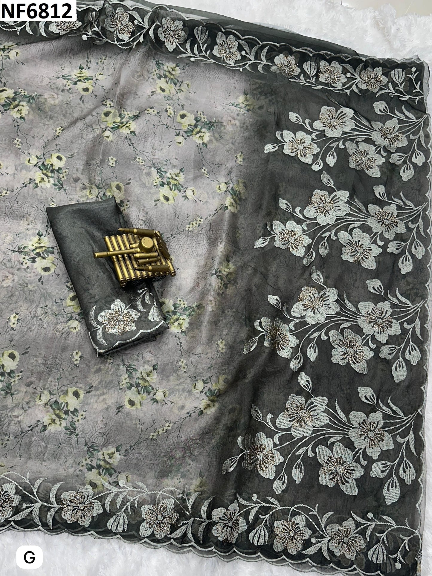 Nf6812 Vmk. Cutwork Sarees