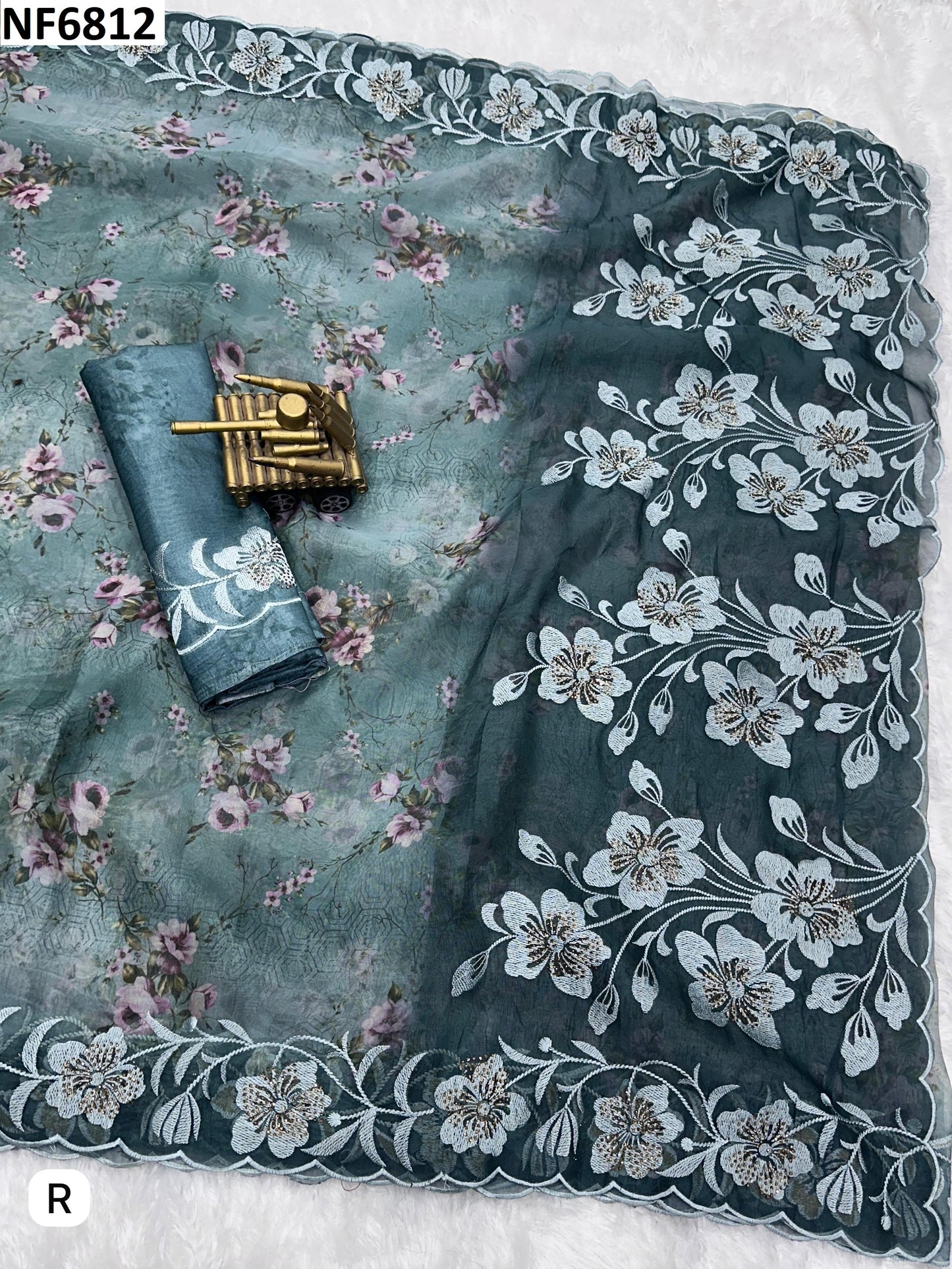 Nf6812 Vmk. Cutwork Sarees